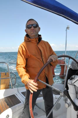 Photo Bertrand à la barre de MoïJoï