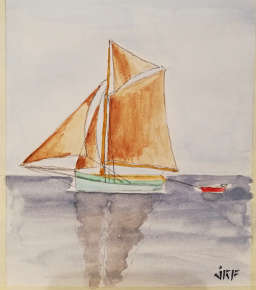 aquarelle de Jacques de la Ste-Jeanne d'Erquy aquarelle de Jacques de la Ste-Jeanne d'Erquy